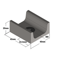 55-070-0 MODULAR SOLUTIONS DOOR PART U-BAR FOR SLIDING DOOR